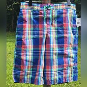 Polo Ralph Lauren Big Boys Plaid Swim Trunks